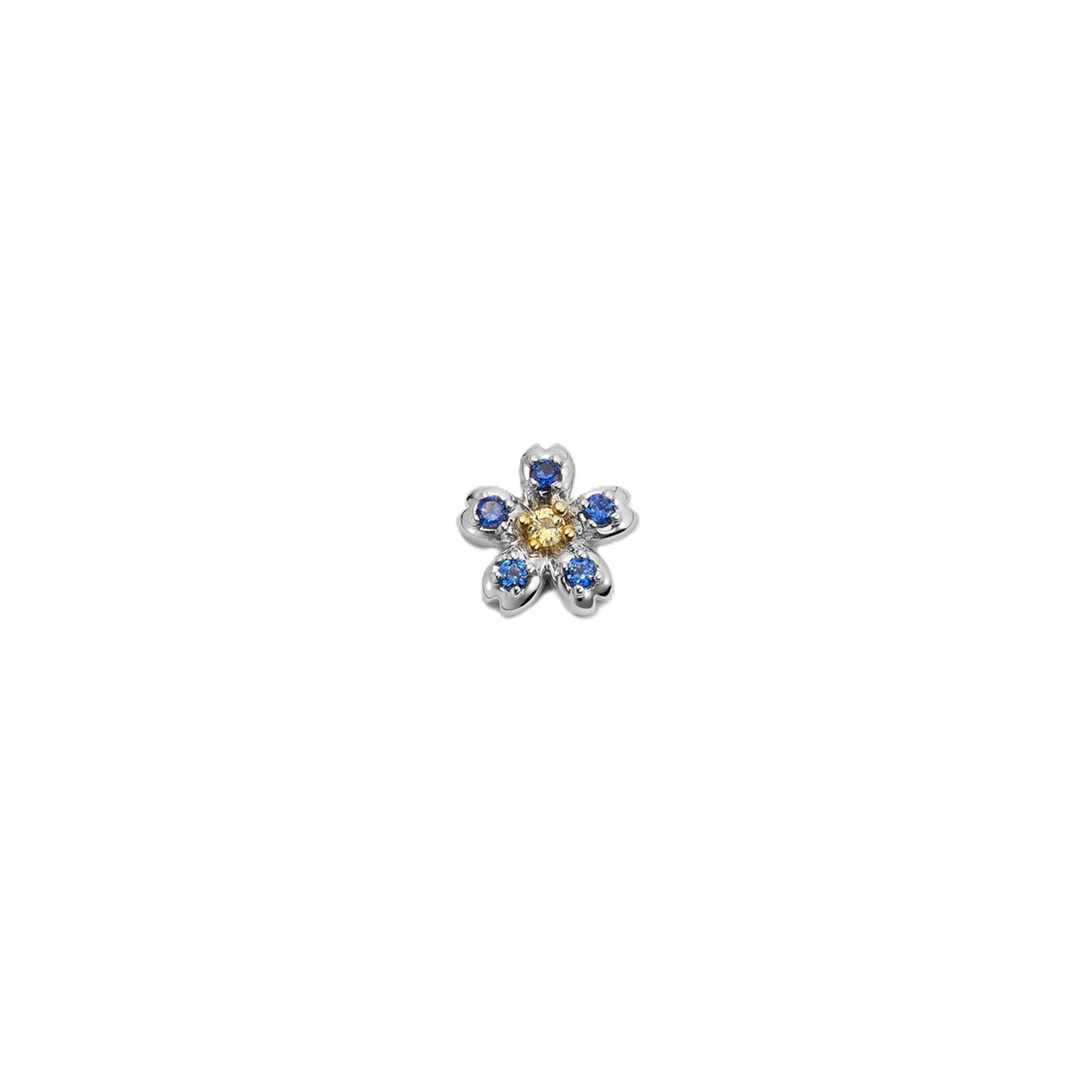 Necklace Charm - Blue Flower