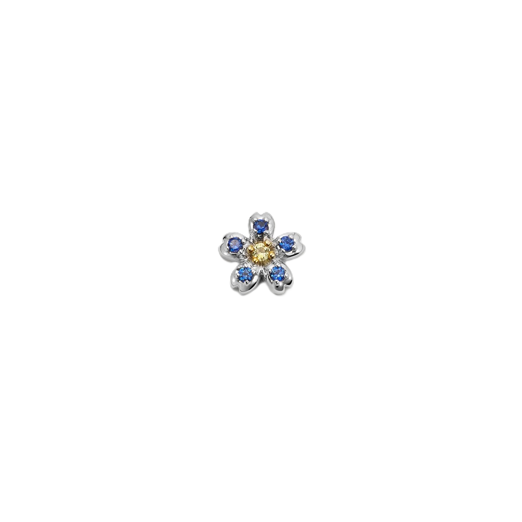 Necklace Charm - Blue Flower
