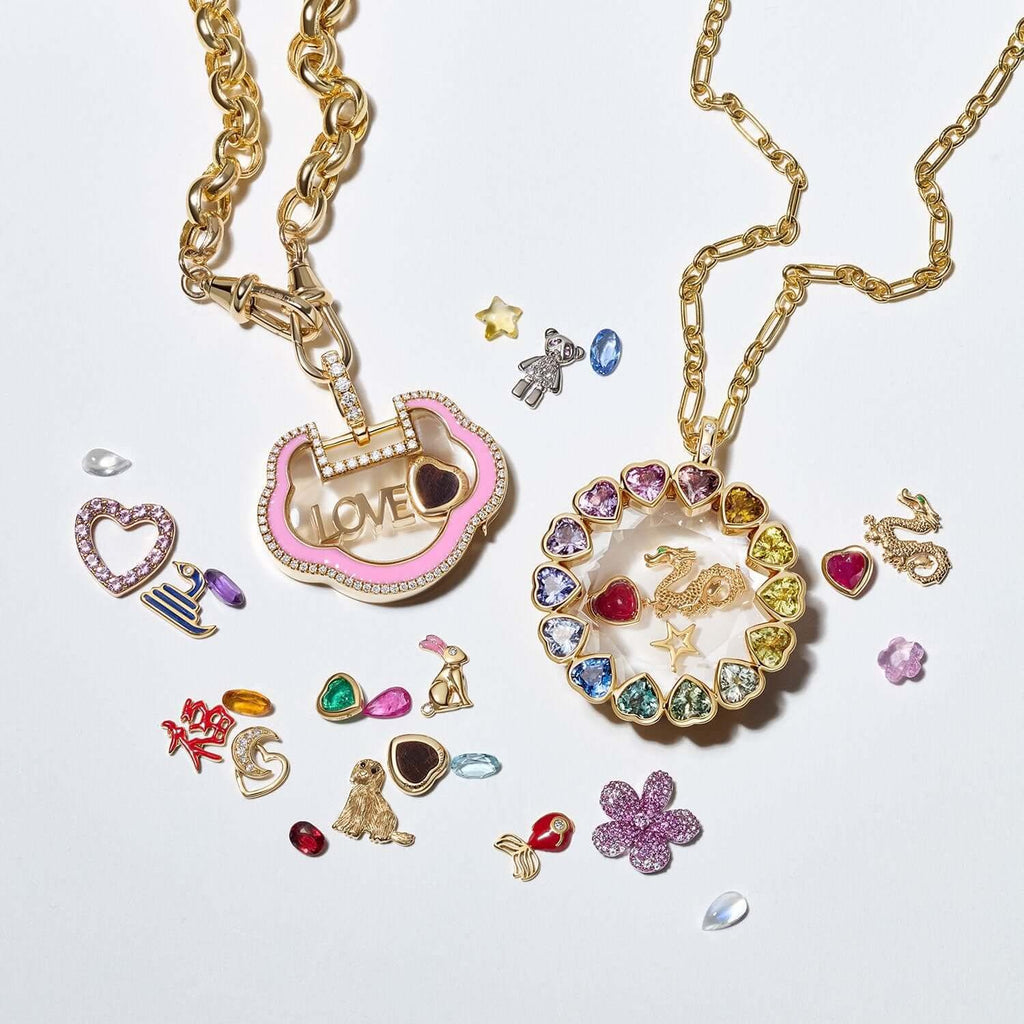 Necklace Charm - Blue Flower