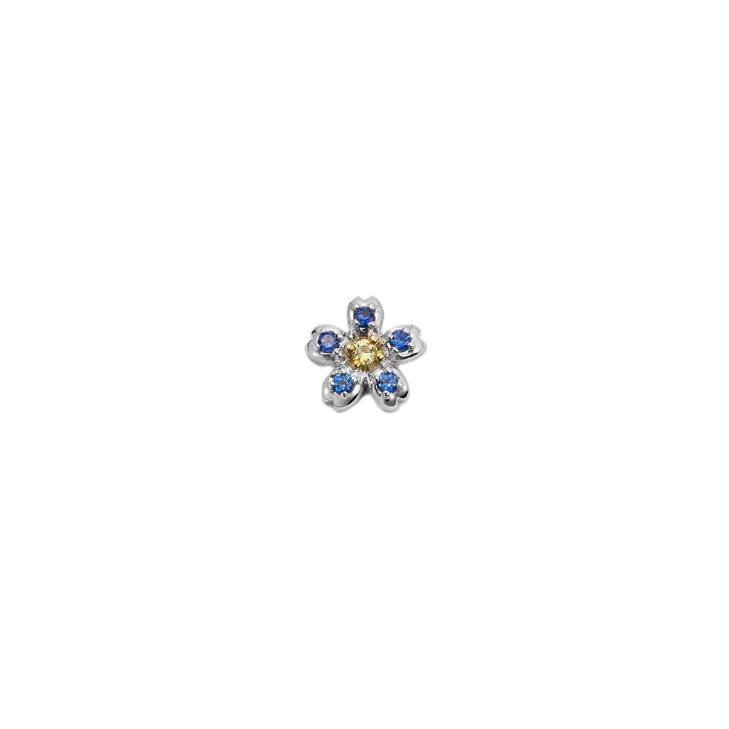 Necklace Charm - Blue Flower