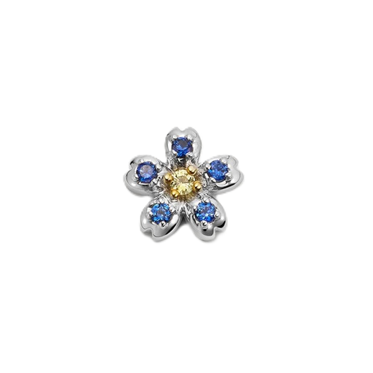 Necklace Charm - Blue Flower