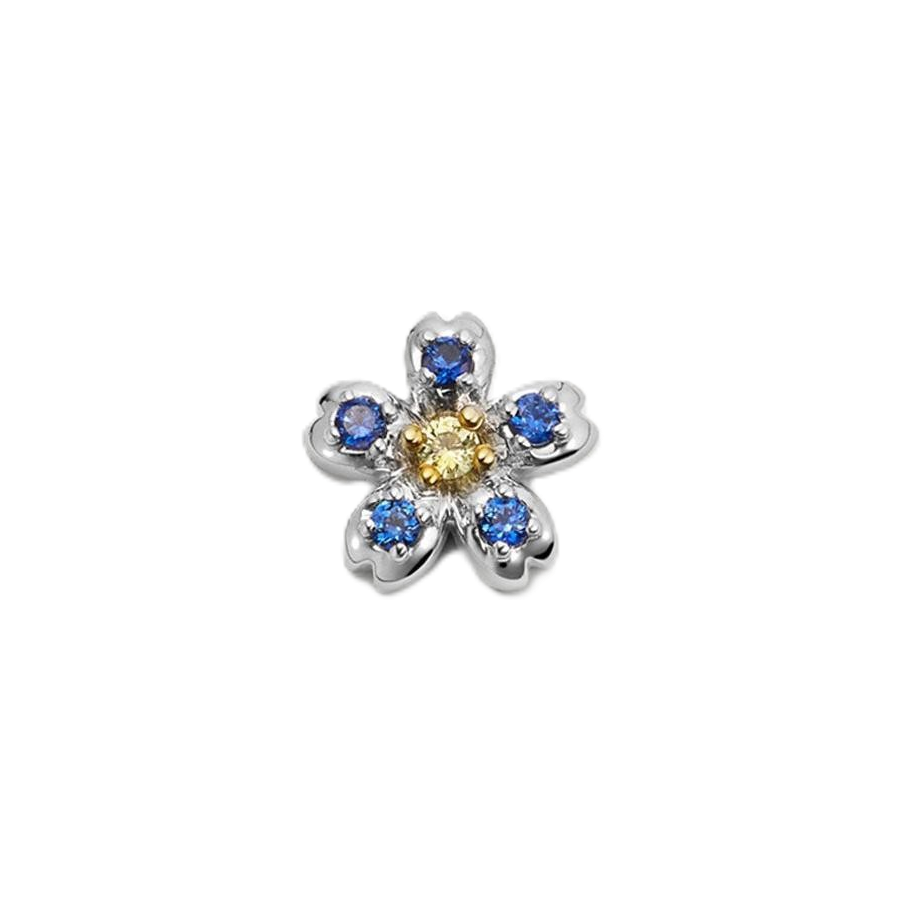 Necklace Charm - Blue Flower