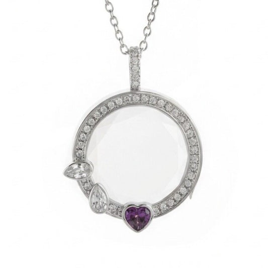 The Silver Lilac Halo Locket