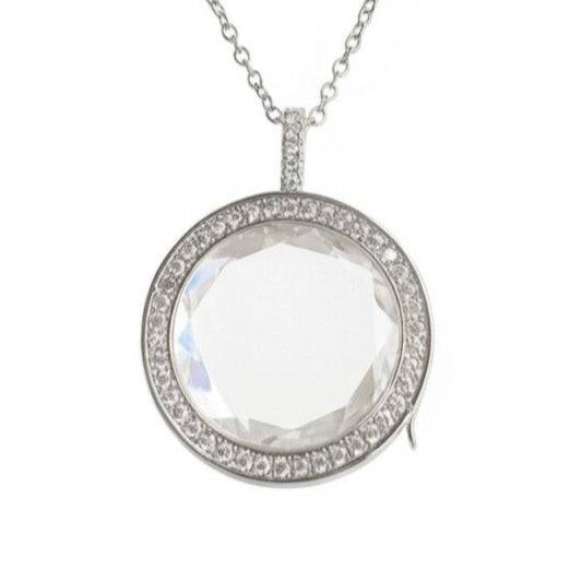 The Silver Gem Halo Locket