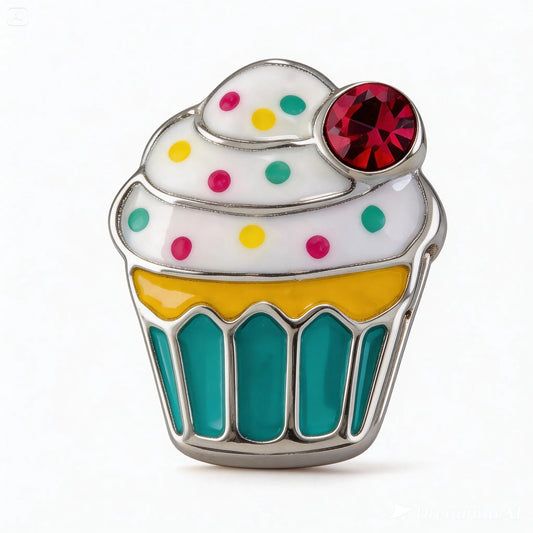 Polka-dot cupcake