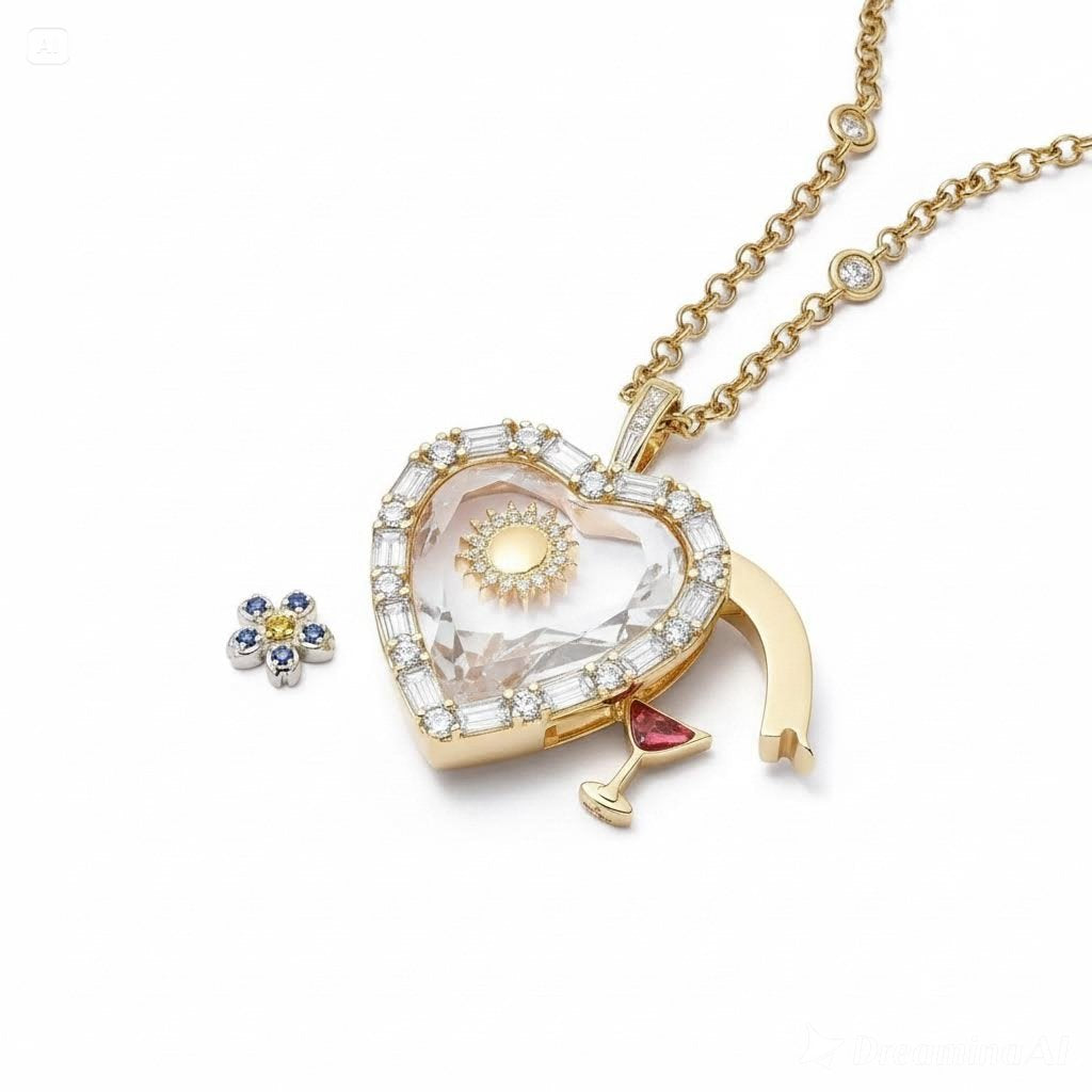 Ava Delora Locket Necklace