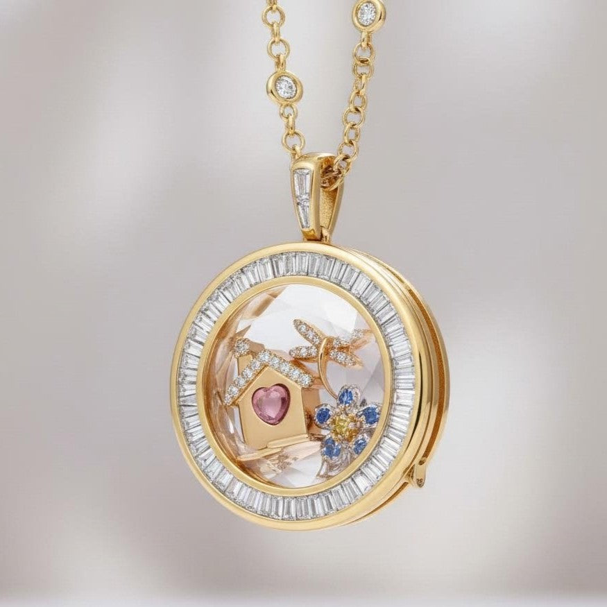 The Halo de Diamant Locket