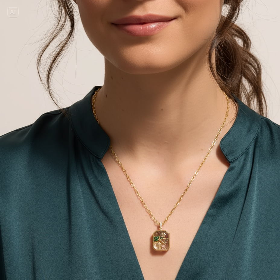Ava Delora Locket Necklace