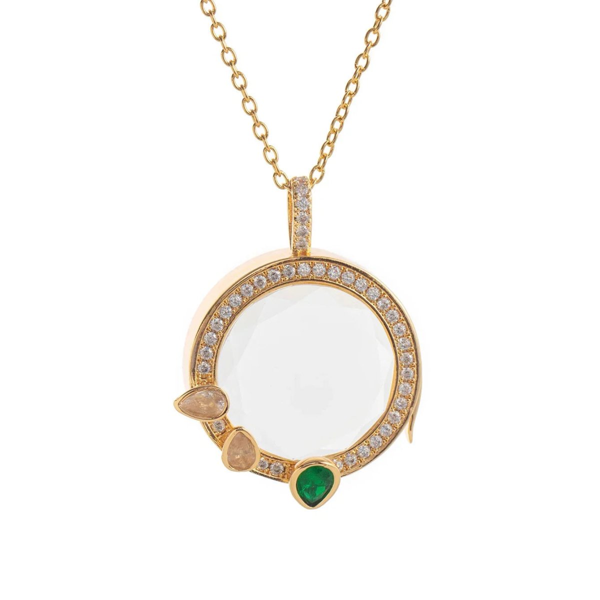 The Emerald Halo Locket - Ava Delora